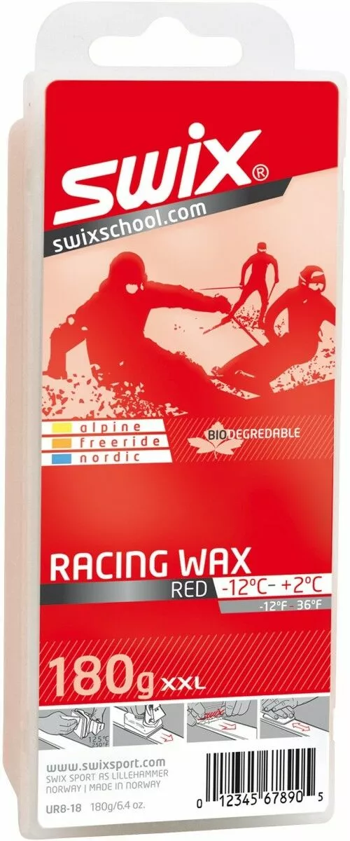 Swix UR8 Red Bio Training Wax - 180g In Retail Packaging 1 Swix UR8 Red Bio Training Wax - 180g In Retail Packaging