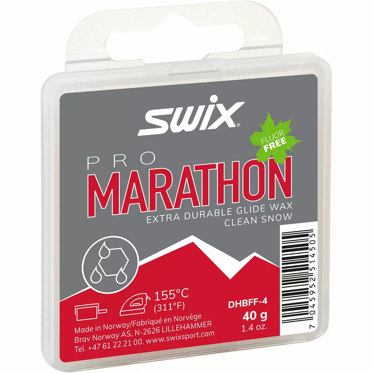 Swix Marathon Black Hot Wax Fluor Free 40g 1 Swix Marathon Black Hot Wax Fluor Free 40g
