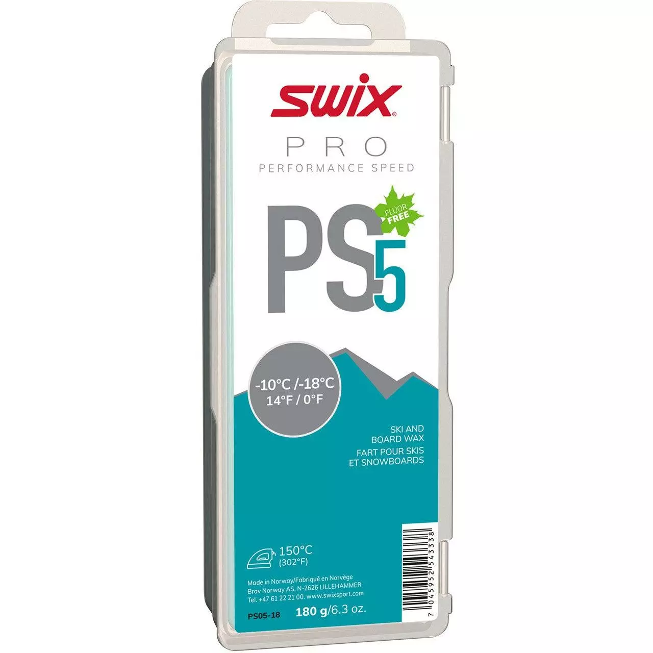 Swix PS5 Turquoise, -10°C/-18°C, 180G 1 Swix PS5 Turquoise, -10°C/-18°C, 180G